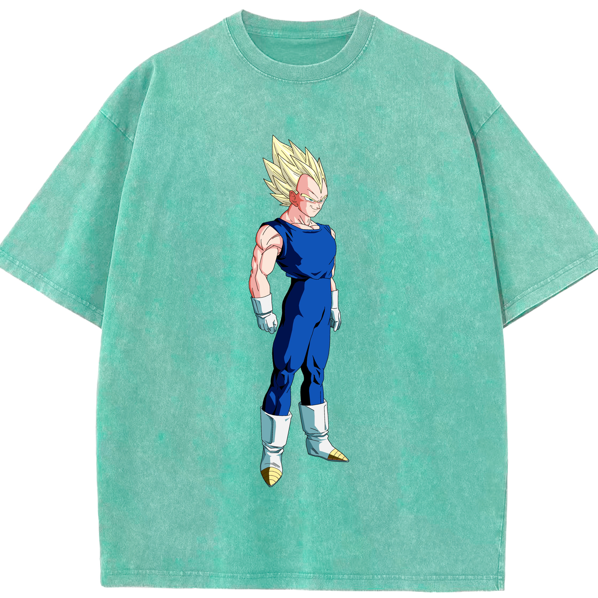 （画像用） ドラゴンボール ベジータ四世（Bejīta Yonsei）DRAGON BALL Vegeta IV 綿100% ヴィンテージ風 半袖Tシャツ（フロントプリント）